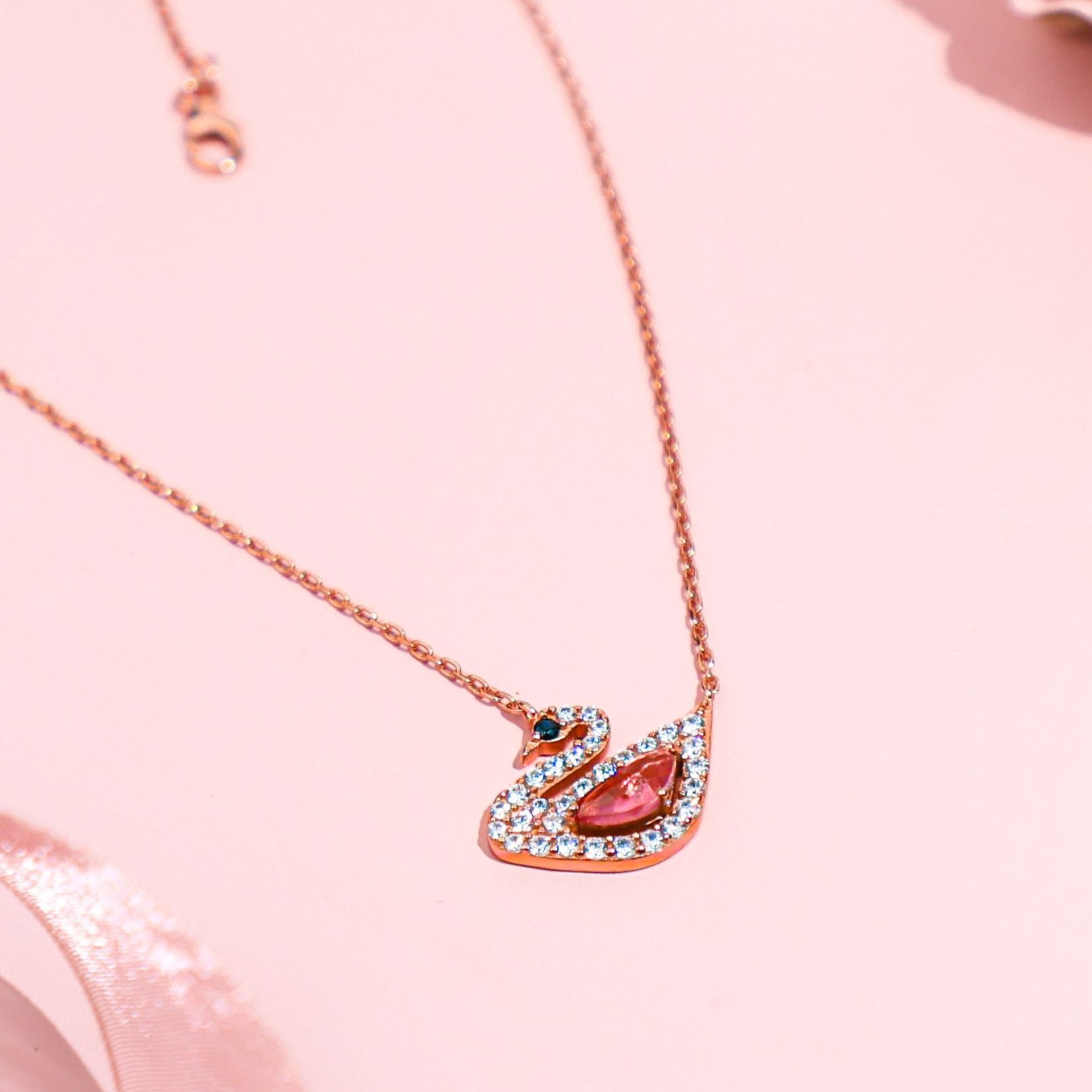 Elegant Swan Grace Necklace - Main Image