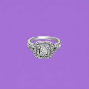 Versatile Princess Gem-Studded Ring