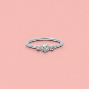 Slick Bezel Round Zircon Ring