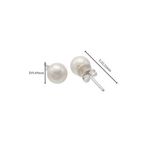 Minimal Pearl Studs with Classic Charm