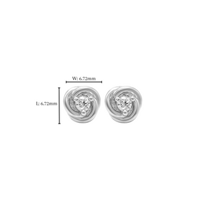 Elegant Triad Sparkle Gem Studs