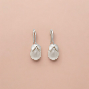 Chic Flair Pearl Fish Hook Earrings