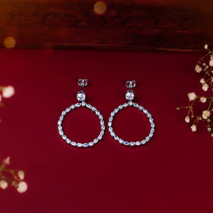 Eternal Spark Circle Drop Earrings