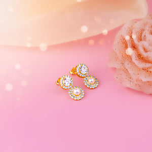 Golden Blossom Drop Earrings