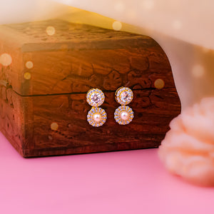 Golden Blossom Drop Earrings