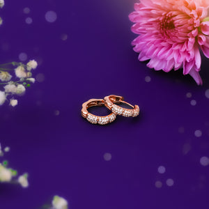 Rose Glamour Hoop Earrings