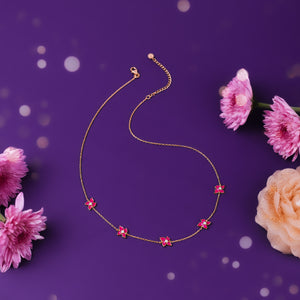 Scarlet Flower Grace Necklace
