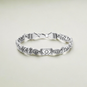 Men's Sterling Silver Timeless Cable Style Chain Bracelet - Perfect Office Wear Jewel