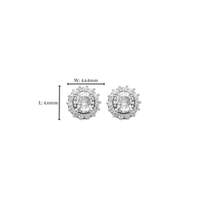Exquisite Halo Gem Studs