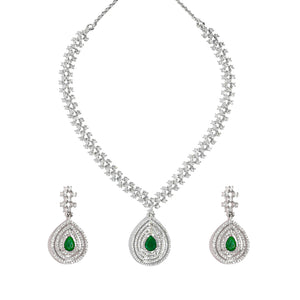 Emerald Cascade Necklace Set