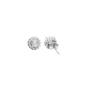 Exquisite Halo Gem Studs