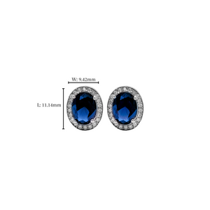 Celestial Blue Halo Zircon Studs