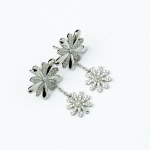 Sterluv's Sterling Silver Daisy Cascade Drops for Women - Ideal Daily Wear Jewellery