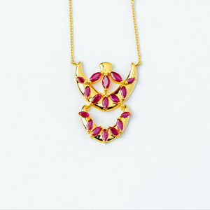 Sterluv's Sterling Silver Ruby Arcana Necklace For Women - Ideal for Festivity, Celebrations & Parties