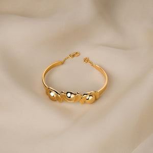 Bubble Flare Gold Cuff