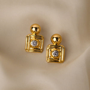 Aurum Orb Gold Earrings