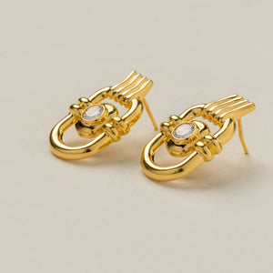 Majestic Flare Gold Earrings