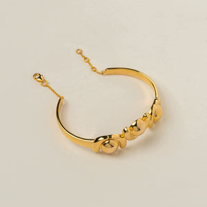 Bubble Flare Gold Cuff
