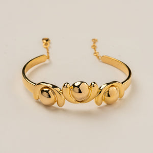 Bubble Flare Gold Cuff