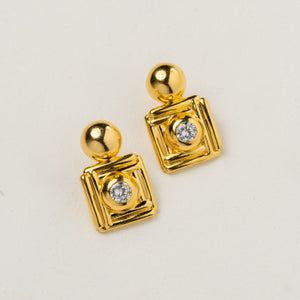 Aurum Orb Gold Earrings