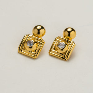Aurum Orb Gold Earrings