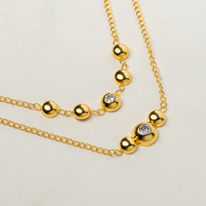 Eclipse Layered Gold Necklace