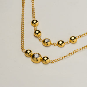 Eclipse Layered Gold Necklace