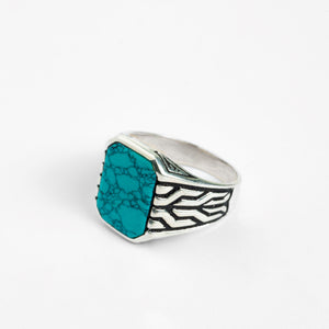 Men's Sterling Silver Marka Mosaic Ring - Best for Festivity, Celebrations & Parties