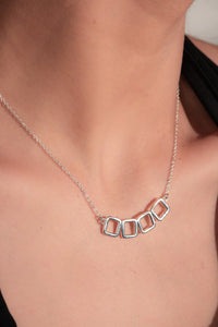 Geometric Grace Square Necklace