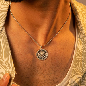 Sterling Silver Chainless Expedition Emblem Pendant For Men & Women, Ideal Travel Wear Jewellery by Sterluv