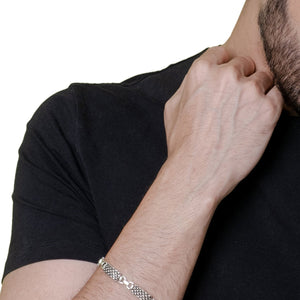Men's Sterling Silver Modern Rope Chain Bracelet - The Best Office Wear Jewel