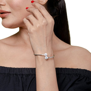 Adjustable Halo Round Zircon Bracelet
