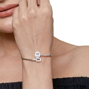 Adjustable Halo Oval Zircon Bracelet