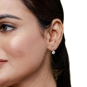 Classy Drop Earrings with Dazzling Stones