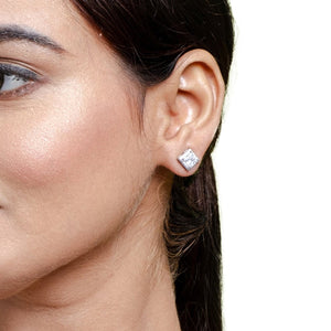 Sparkling Halo Princess Stone Studs