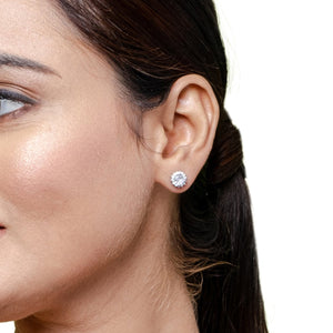 Exquisite Halo Gem Studs