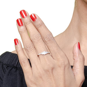Radiant Baguette Accent Adjustable Ring