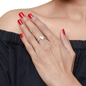 Heartfelt Gem-Studded Promise Ring