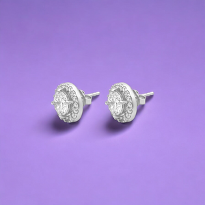 Radiant Halo Elegance Zircon Studs