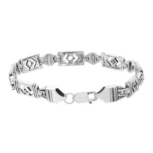 Men's Sterling Silver Timeless Cable Style Chain Bracelet - Perfect Office Wear Jewel