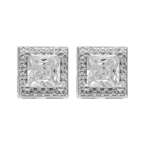 Sparkling Halo Princess Stone Studs