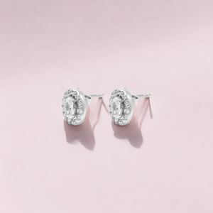 Vibrant Halo Radiance Zircon Studs