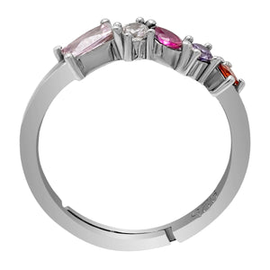 Sleek Multi-Color Zircon Ring