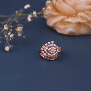 Feathered Grace Rosegold Ring