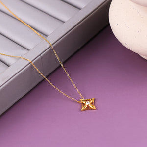 Golden Blossom Quadrant Necklace