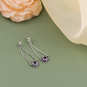 Gleaming Fluer Chain Earrings