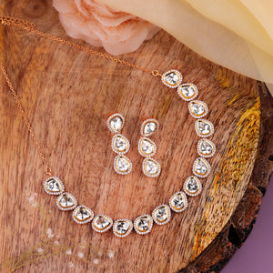 Opal Halo Celestial Necklace Set