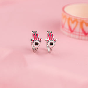 Blush Guardian Hoops
