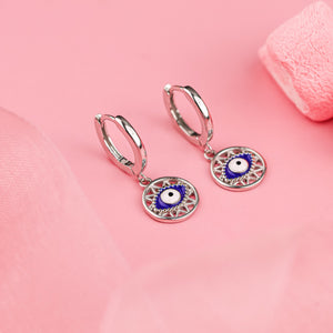 Azure Shield Evileye Hoops