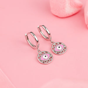 Fuchsia Enchantment Evileye Hoops